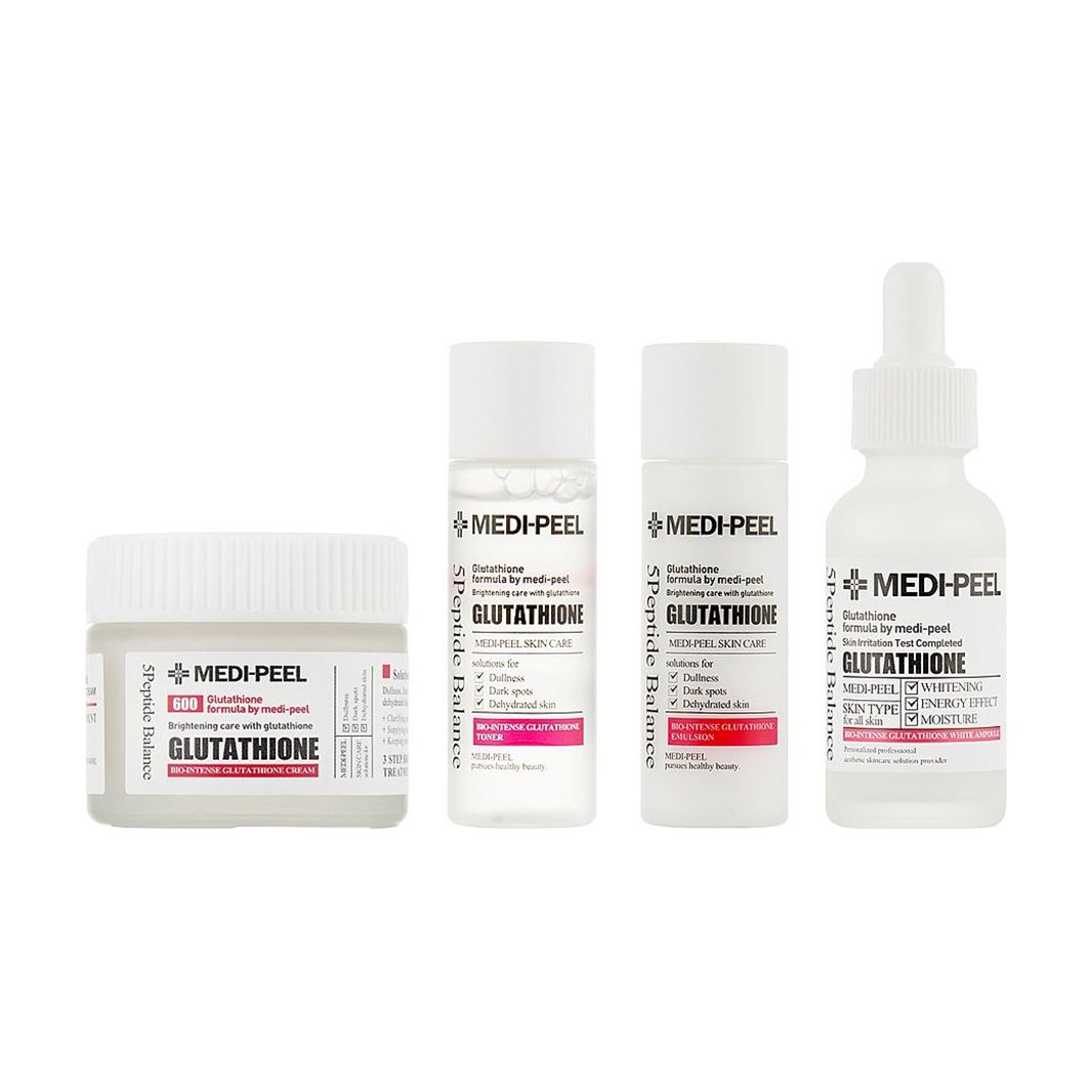 Набір для догляду за обличчям Medi-Peel Glutathione 600 Multi Care Kit (тонер, 30 мл + емульсія, 30 мл + сироватка, 30 мл + крем, 50 г)